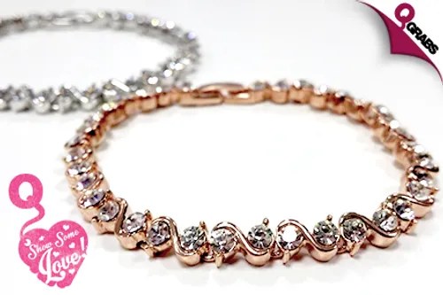 For QR99, Decorate your Wrist with a Stunning Tennis Bracelet - Choose from Two Beautiful Patterns! (QR169 Value)